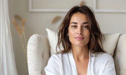 Naklejka premium Professional Female Psychiatrist at Work: Providing Mental Health Care and Therapy