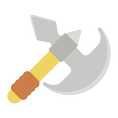 axe icon in flat color fill style