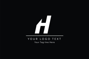 Design H vector logo icon template elements company name