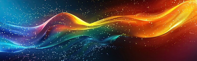 Obraz premium Colorful Psychedelic Wave Design for Dance Party Music Cover Artwork