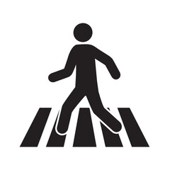 Vector icon of a pedestrian crossing