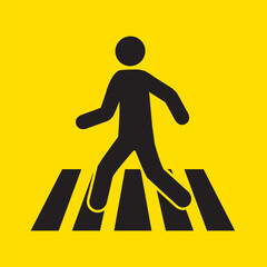 Vector icon of a pedestrian crossing