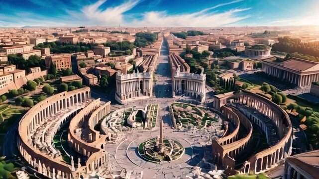 view vatican, city, rome, view, italy, architecture,  colorful lights HD resolution with hyper realistic 4K Background.