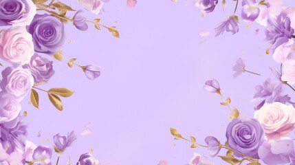 Roses bloom drawing wallpaper background card design with copy space