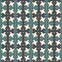 Tribal wallpaper. Seamless vector. Ethnic ornament. Folk pattern. Geometric backdrop. Mosaics motif. Grid background. Digital paper. Textile print. Web design illustration. Abstract image