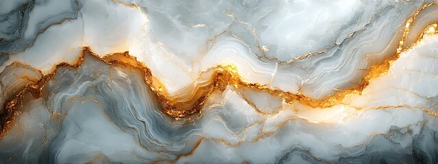 Obraz premium Abstract Marble Texture with Gold and Blue Veins 