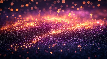 Obraz premium Abstract Purple and Gold Bokeh Background 