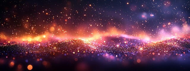 Fototapeta premium Abstract Purple and Gold Bokeh Background 