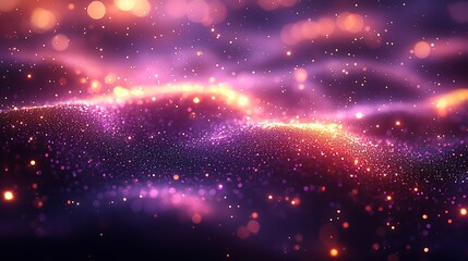  Abstract Purple and Gold Bokeh Background 