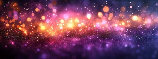 Fototapeta premium Abstract Purple and Gold Bokeh Background 