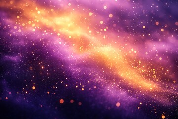 Naklejka premium Abstract Purple and Gold Bokeh Background 