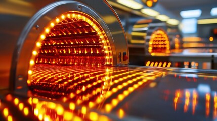Obraz premium A tunnel with a glowing yellow light