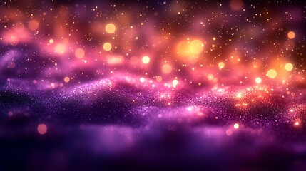 Fototapeta premium Abstract Purple and Gold Bokeh Background 