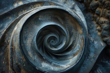 a spiral design with a blue background, spiral design expanding outward, representing growth and expansion