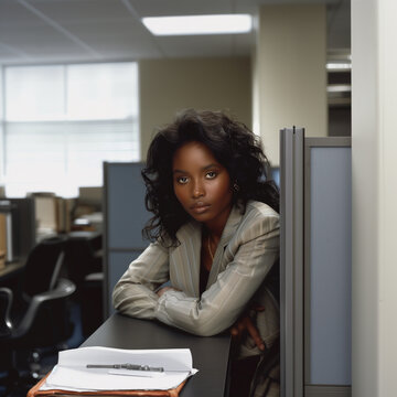 businesswoman working in office
