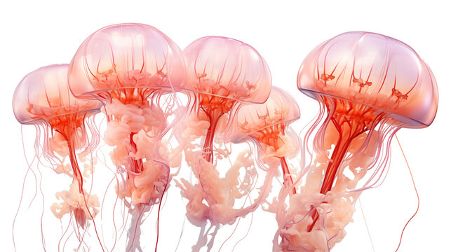 Jellyfish transparent background.