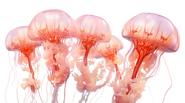 Jellyfish transparent background.