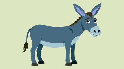 Cartoon donkey vector art illustration