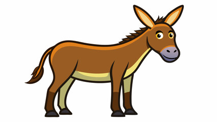 Cartoon donkey vector art illustration