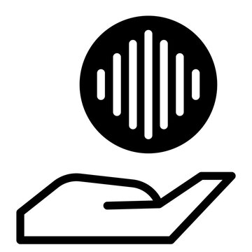 recommend clip art: sound waves icon. frequency audio black icon.