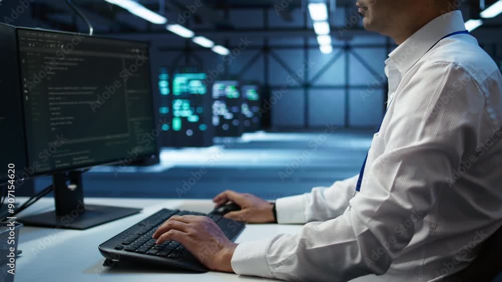 Poster admin in data center designing, implementing and managing gear to ensure optimal performance and rel