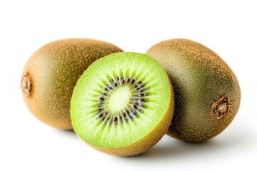 Fototapeta premium fruit kiwi isolated on white background, full depth of field, ai