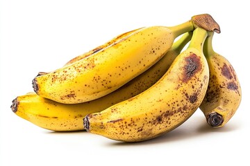 bunch of bananas isolated on white background, full depth of field, ai