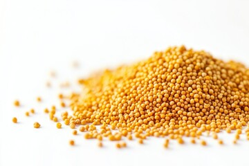 mustard isolated on white background, full depth of field , ai