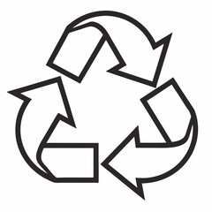 Sustainable Design- Recycle Icon Sign Vector Illustration for Eco-Friendly Projects