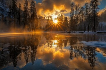 Captivating yosemite national park sunrise photography shot for stunning visuals