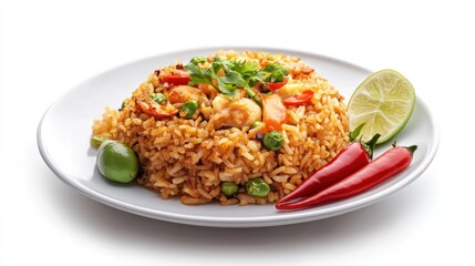 Delicious Fried Rice with Seafood and Vegetables