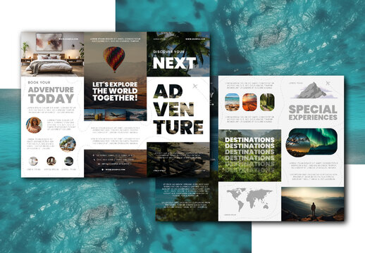 Modern Travel Adventure Brochure, Social Media Template 