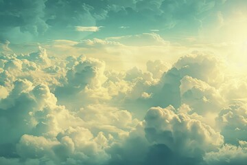 Abstract Retro Skies: A Vintage-Inspired Sky Pattern that Blends Timeless Elegance with Artistic Whimsy
