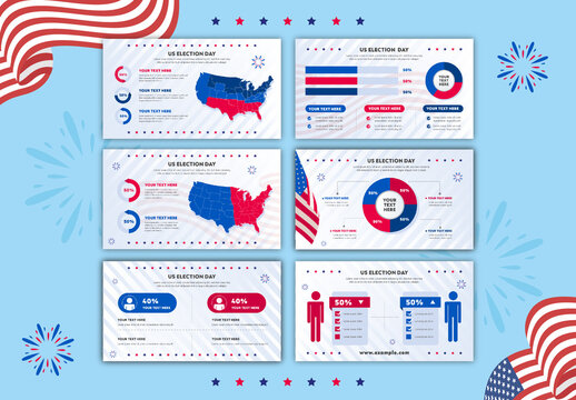 Red White and Blue US Election Infographic Template