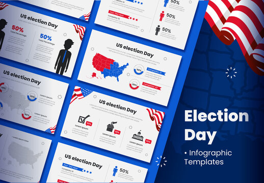 Red White and Blue USA Election Infographic Template
