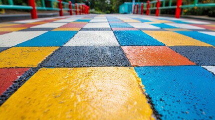 colorful Crosswalk at Minoru Boulevard Richmond