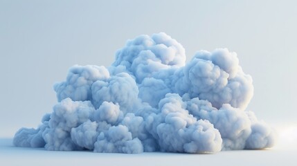 Beauty white cloudy on blue sky with soft sun light, Nature view soft white clouds on pastel blue sky background