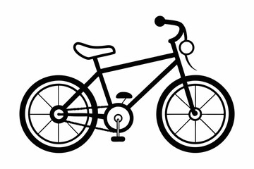 Kids Cycle Silhouette Vector Line Art USA Illustration, United States Logo Icon, Clipart, Graphics Decoration