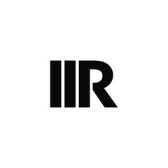 Letter MR simple, geometric symbol simple logo vector