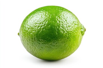 Lime isolated on white background, full depth of field , ai