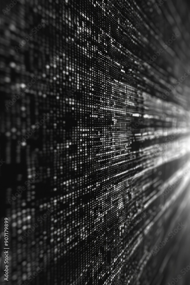Poster a classic black and white image of an old computer screen