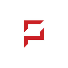 Letter N and P modern geometric symbol simple logo vector