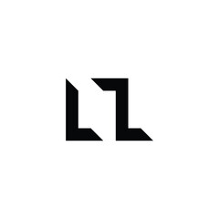 Letter L Z Q modern geometric symbol simple logo vector