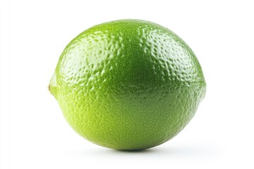 Lime isolated on white background, full depth of field , ai