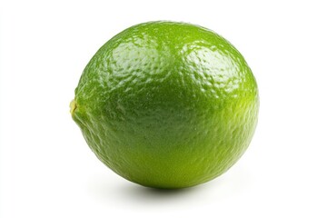 Lime isolated on white background, full depth of field , ai