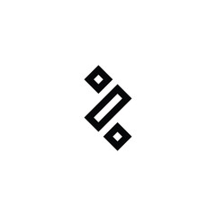 Letter Z square outlines geometric symbol simple logo vector