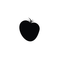 Apple, geometric symbol simple logo vector