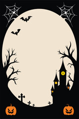 silhouette Halloween border.