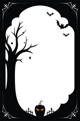 silhouette Halloween border.