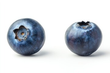 Obraz premium Blueberry isolated on white background, full depth of field, ai